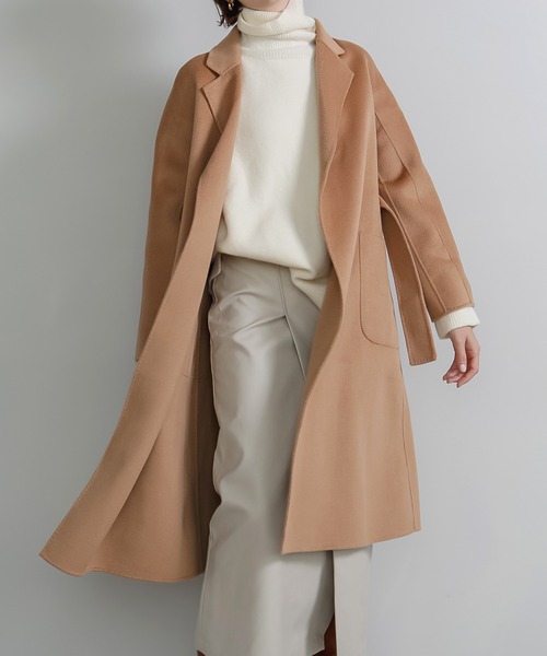 chuclla(チュクラ)の「【chuclla】Basic wool chesterfield coat sb-2 cb-1 chw1334(チェスターコート・レディース・アイボリー/ベージュ/ブラック・S/M/L)」の21枚目の写真
