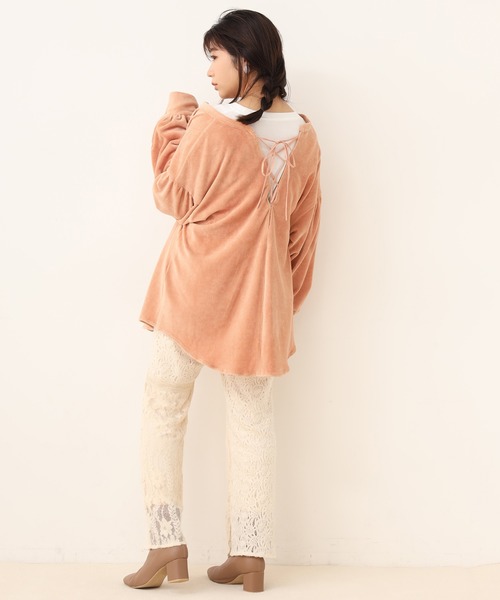 one after another NICE CLAUP（ワンアフターアナザーナイスクラップ）の「前後2wayコール天シャツ（シャツ/ブラウス・レディース・モカ/ライトベージュ/ブルー/オレンジ・FREE）」の8枚目の写真