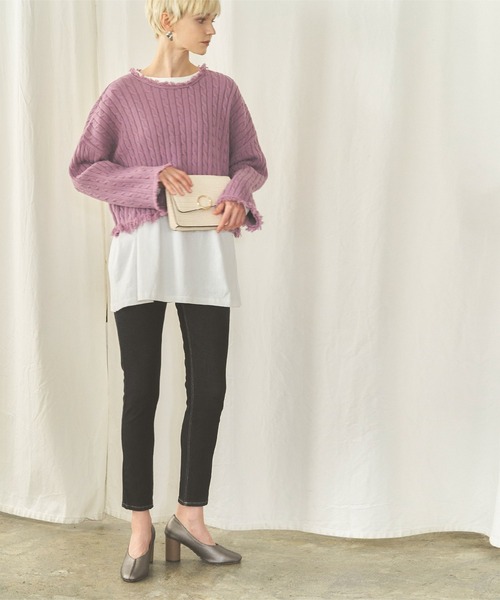 titivate(ティティベイト)の「ベーシックスキニーパンツ(その他パンツ・レディース・ブラック/ベージュ/オフホワイト/ブルー・S/M/L)」の5枚目の写真