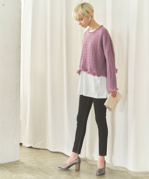 titivate(ティティベイト)の「ベーシックスキニーパンツ(その他パンツ・レディース・ブラック/ベージュ/オフホワイト/ブルー・S/M/L)」の6枚目の写真