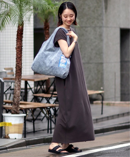 JOURNAL STANDARD relume（ジャーナルスタンダード　レリューム）の「CALIFORNIA IMILE CARRY BAGショッピングトート（トートバッグ・メンズ・ブラック/ブラック系その他/グレー/ライトグレー/クリアブルー/スカイブルー・FREE）」の7枚目の写真