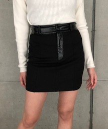 ENVYM | フェイクレザーコンビポンチＳＫ(スカート)
