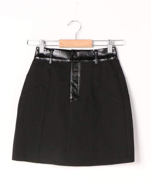 ENVYM（アンビー）の「フェイクレザーコンビポンチＳＫ（スカート・レディース・ブラック・FREE）」の8枚目の写真