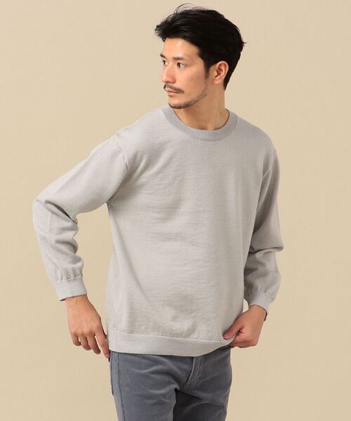 SHIPS(シップス)の「SHIPS:【洗えるニット】AMOSSA(R) シェットランドウール クルーネック プルオーバー(ニット/セーター・メンズ・ベージュ/ライトグレー/ネイビー・SMALL/LARGE/MEDIUM/X-LARGE)」の4枚目の写真