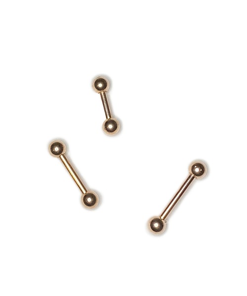MORPH(モルフ)の「MORPH モルフ バーベルボディーピアス 14ゲージ 6mm~12mm(ピアス(片耳用)・レディース・ピンクゴールド・6/8/10/12)」の2枚目の写真