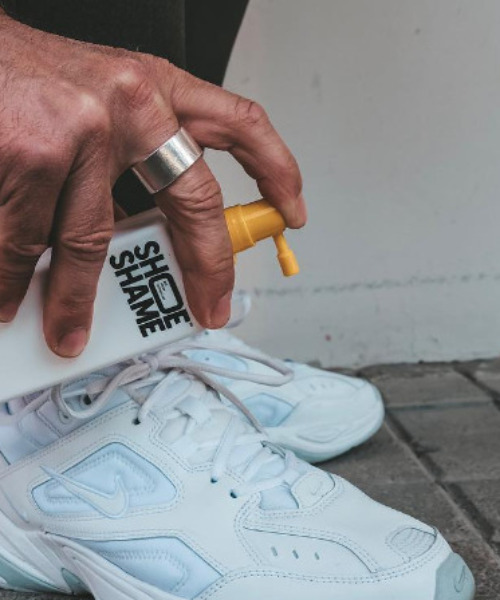 SHOE SHAME（シューシェイム）の「〈SHOE SHAME/シューシェイム〉On the go kit オンザゴーキット シューケア用品 5点セット（シューケア用品・メンズ・ホワイト×イエロー・ONE SIZE）」の4枚目の写真