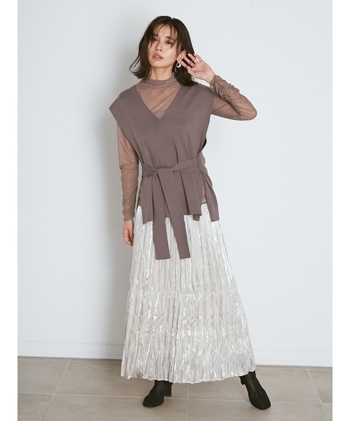 SNIDEL（スナイデル）の「シアーギャザーカットプルオーバー（T