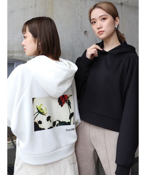 MURUA（ムルーア）の「【MURUA×217..NINA】コラボパーカー（パーカー・レディース・ホワイト/ブラック・FREE）」の17枚目の写真