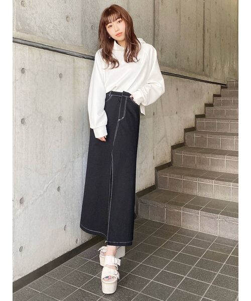 MURUA（ムルーア）の「【MURUA×217..NINA】コラボパーカー（パーカー・レディース・ホワイト/ブラック・FREE）」の21枚目の写真