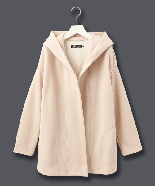 JET（ジェット）の「◆【ウォッシャブル】コットンダブルフェイスフーディコート（その他アウター・レディース・チャコールグレー/オフホワイト/ライトベージュ・04）」の4枚目の写真