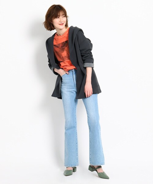 JET（ジェット）の「◆【ウォッシャブル】コットンダブルフェイスフーディコート（その他アウター・レディース・チャコールグレー/オフホワイト/ライトベージュ・04）」の6枚目の写真