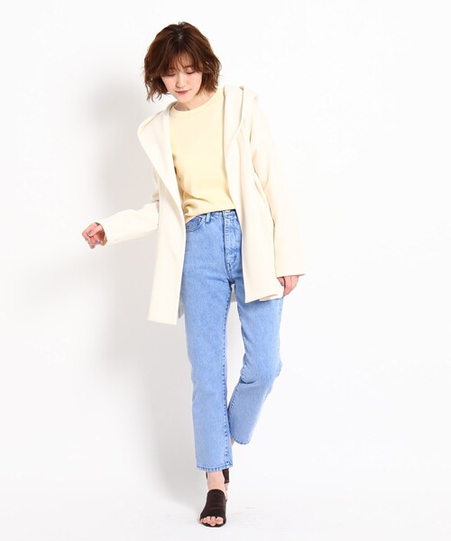 JET（ジェット）の「◆【ウォッシャブル】コットンダブルフェイスフーディコート（その他アウター・レディース・チャコールグレー/オフホワイト/ライトベージュ・04）」の7枚目の写真