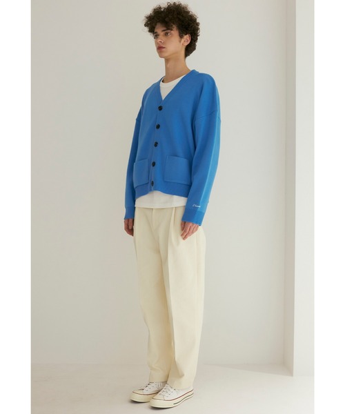 A‘gem 9（エージェムナイン）の「『LARTIGENT/ラーティゼン(L'HOMME/エル オム）』LAH1 CARDIGAN/ニットカーディガン(BTS等着用）（カーディガン/ボレロ・メンズ・ブルー・M/L）」の3枚目の写真