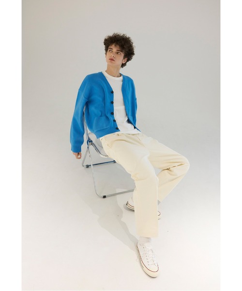 A‘gem 9（エージェムナイン）の「『LARTIGENT/ラーティゼン(L'HOMME/エル オム）』LAH1 CARDIGAN/ニットカーディガン(BTS等着用）（カーディガン/ボレロ・メンズ・ブルー・M/L）」の5枚目の写真