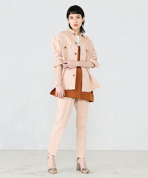 Lee（リー）の「【セットアップ対応】きれいめテーパードパンツ（デニムパンツ・レディース・イエロー/ピンク/ワンウォッシュ・MEDIUM/X-SMALL/SMALL）」の20枚目の写真