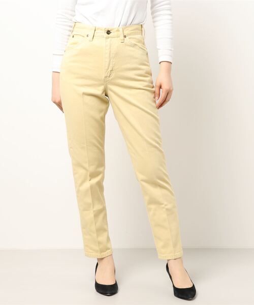 Lee（リー）の「【セットアップ対応】きれいめテーパードパンツ（デニムパンツ・レディース・イエロー/ピンク/ワンウォッシュ・MEDIUM/X-SMALL/SMALL）」の11枚目の写真