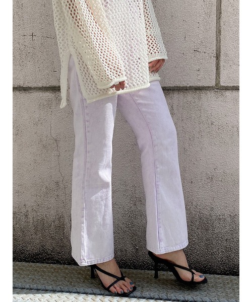 LiSeek（リシーク）の「【LiSeeK】ソフトフレア加工パンツ（その他パンツ・レディース・ホワイト/ライトブルー/パープル/グレー/ブルー・FREE）」の12枚目の写真