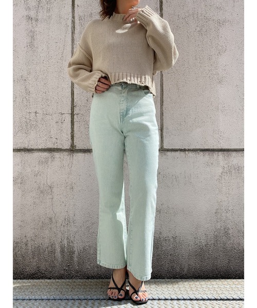 LiSeek（リシーク）の「【LiSeeK】ソフトフレア加工パンツ（その他パンツ・レディース・ホワイト/ライトブルー/パープル/グレー/ブルー・FREE）」の11枚目の写真