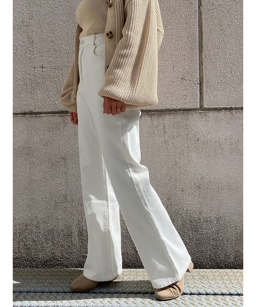 LiSeek（リシーク）の「【LiSeeK】ソフトフレア加工パンツ（その他パンツ・レディース・ホワイト/ライトブルー/パープル/グレー/ブルー・FREE）」の7枚目の写真