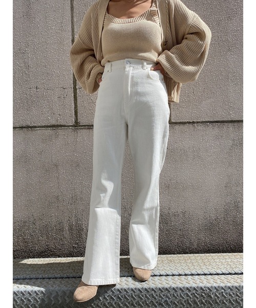 LiSeek（リシーク）の「【LiSeeK】ソフトフレア加工パンツ（その他パンツ・レディース・ホワイト/ライトブルー/パープル/グレー/ブルー・FREE）」の14枚目の写真