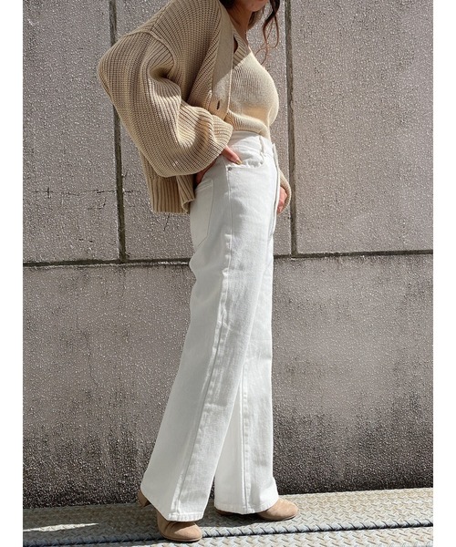 LiSeek（リシーク）の「【LiSeeK】ソフトフレア加工パンツ（その他パンツ・レディース・ホワイト/ライトブルー/パープル/グレー/ブルー・FREE）」の18枚目の写真