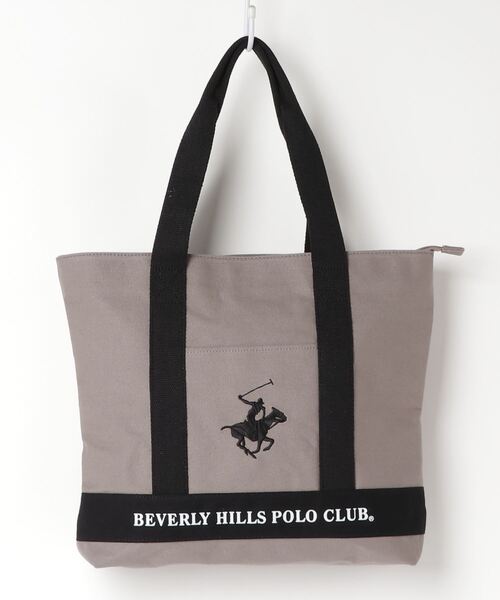 BEVERLY HILLS POLO CLUB（ビバリーヒルズポロクラブ）の「【BEVERLY HILLS POLO CLUB】ポロキャンバストート　縦長 BHC003（トートバッグ・レディース・ホワイト系その他/ホワイト系その他3/ブラック/グレー/ネイビー/ホワイト系その他2・FREE）」の5枚目の写真