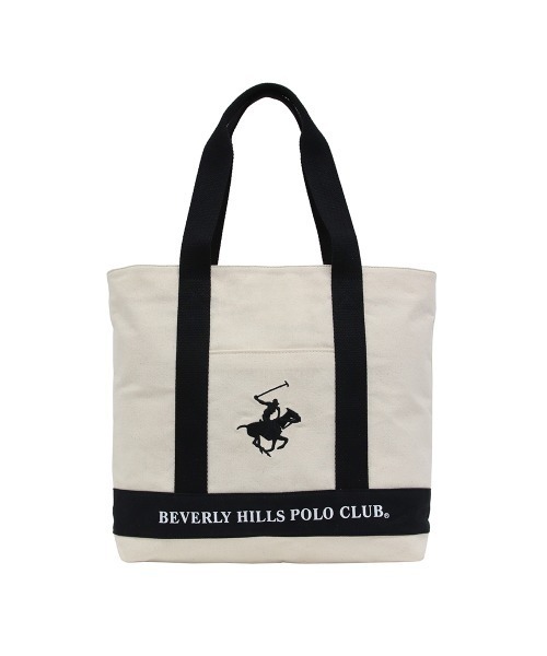 BEVERLY HILLS POLO CLUB（ビバリーヒルズポロクラブ）の「【BEVERLY HILLS POLO CLUB】ポロキャンバストート　縦長 BHC003（トートバッグ・レディース・ホワイト系その他/ホワイト系その他3/ブラック/グレー/ネイビー/ホワイト系その他2・FREE）」の7枚目の写真