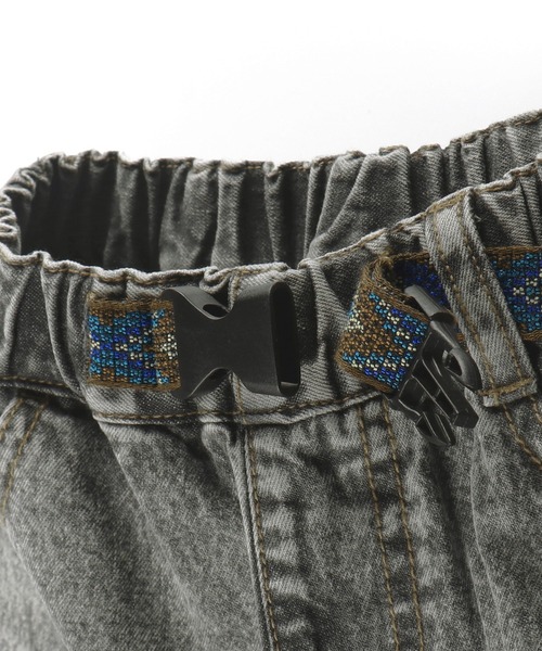 RADCHAP（ラッドチャップ）の「エスニックガチャベルト付きデニムハーフパンツ（デニムパンツ・キッズ・グレー/ブルー・100cm/110cm/120cm/130cm/140cm/150cm/90cm）」の5枚目の写真