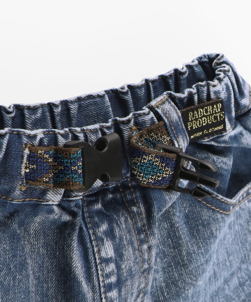 RADCHAP（ラッドチャップ）の「エスニックガチャベルト付きデニムハーフパンツ（デニムパンツ・キッズ・グレー/ブルー・100cm/110cm/120cm/130cm/140cm/150cm/90cm）」の12枚目の写真