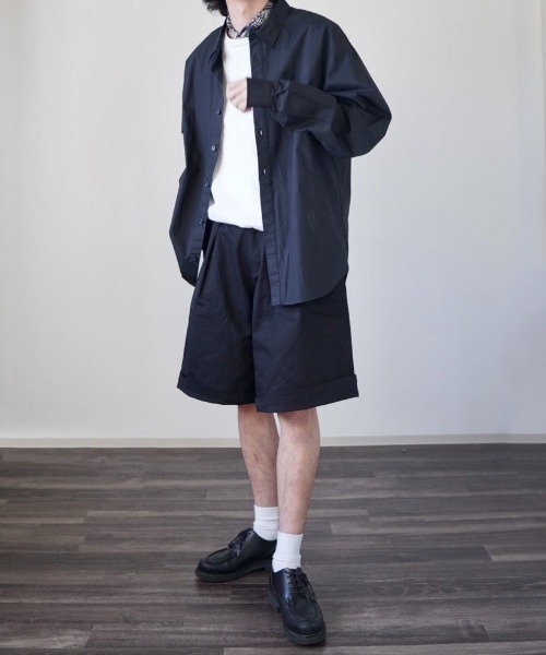 y/m by れぽすけ（イムバイレポスケ）の「グルカハーフパンツ（チノパンツ・メンズ・ブラック/ベージュ・MEDIUM/LARGE）」の16枚目の写真