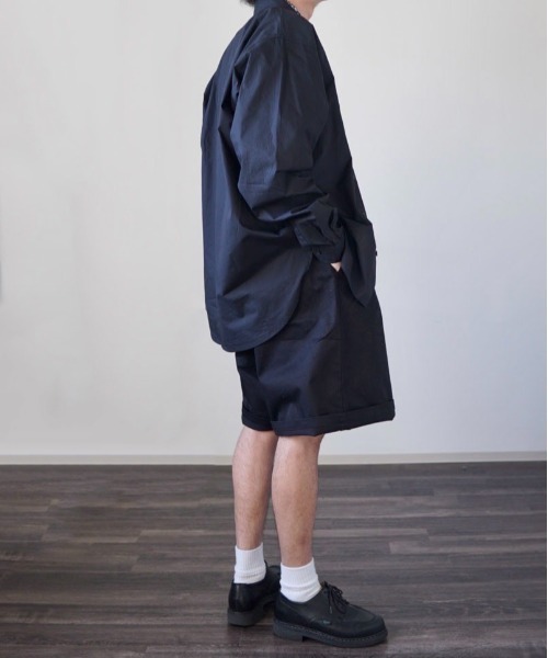 y/m by れぽすけ（イムバイレポスケ）の「グルカハーフパンツ（チノパンツ・メンズ・ブラック/ベージュ・MEDIUM/LARGE）」の8枚目の写真