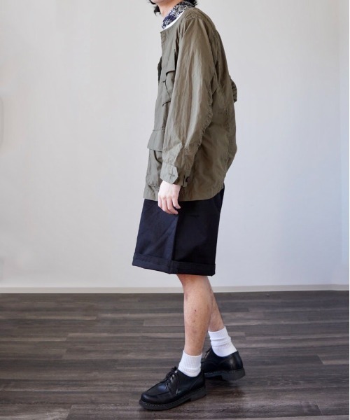 y/m by れぽすけ（イムバイレポスケ）の「グルカハーフパンツ（チノパンツ・メンズ・ブラック/ベージュ・MEDIUM/LARGE）」の14枚目の写真