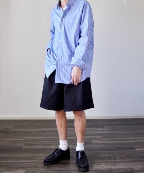 y/m by れぽすけ（イムバイレポスケ）の「グルカハーフパンツ（チノパンツ・メンズ・ブラック/ベージュ・MEDIUM/LARGE）」の17枚目の写真