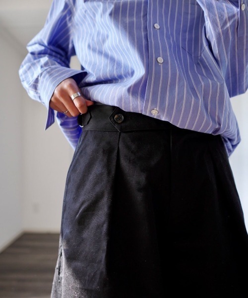 y/m by れぽすけ（イムバイレポスケ）の「グルカハーフパンツ（チノパンツ・メンズ・ブラック/ベージュ・MEDIUM/LARGE）」の6枚目の写真