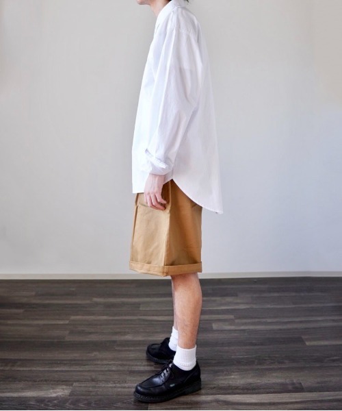 y/m by れぽすけ（イムバイレポスケ）の「グルカハーフパンツ（チノパンツ・メンズ・ブラック/ベージュ・MEDIUM/LARGE）」の7枚目の写真