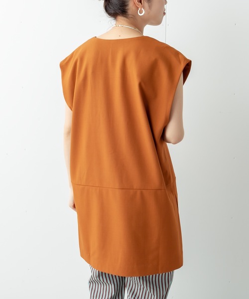 Omekashi(オメカシ)の「深Vベスト(ベスト・レディース・ブラウン/ブラック/ライム・FREE)」の5枚目の写真