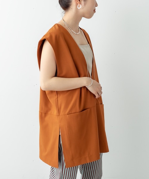 Omekashi(オメカシ)の「深Vベスト(ベスト・レディース・ブラウン/ブラック/ライム・FREE)」の8枚目の写真