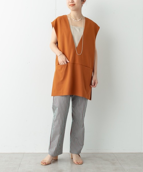 Omekashi(オメカシ)の「深Vベスト(ベスト・レディース・ブラウン/ブラック/ライム・FREE)」の22枚目の写真