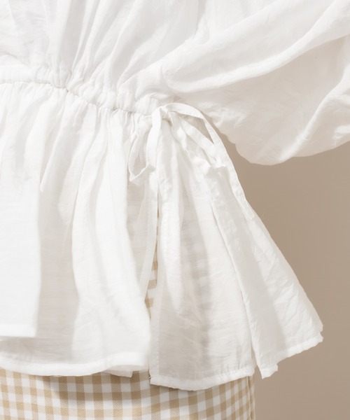 mline（エムライン）の「[mline] WEB限定 半袖袖口レースブラウス（シャツ/ブラウス・レディース・オフホワイト/ブラック/ベージュ・FREE）」の18枚目の写真