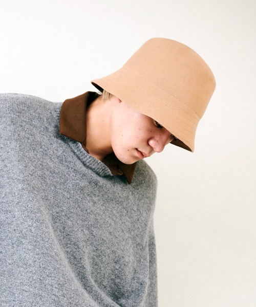 DISCOVERED（ディスカバード）の「DISCOVERED ディスカバード / FELT HAT フェルトハット バケットハット / DC-AW21-A-01（ハット・メンズ・ブラック/ホワイト/ライトグレー/ベージュ・FREE）」の4枚目の写真