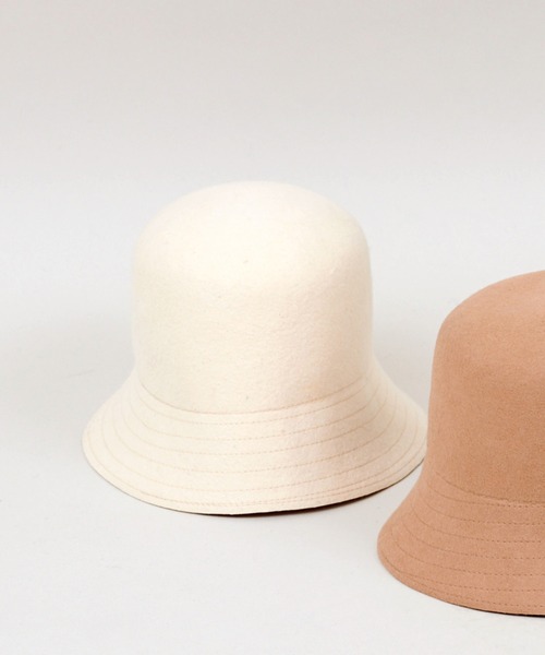 DISCOVERED（ディスカバード）の「DISCOVERED ディスカバード / FELT HAT フェルトハット バケットハット / DC-AW21-A-01（ハット・メンズ・ブラック/ホワイト/ライトグレー/ベージュ・FREE）」の2枚目の写真