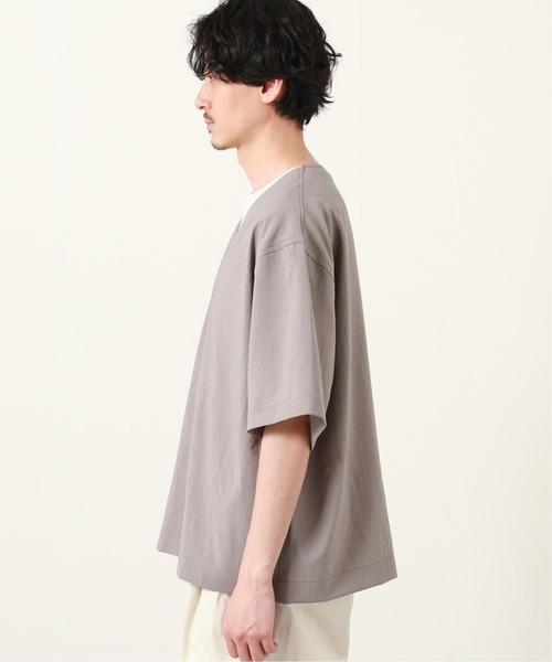 JOURNAL STANDARD(ジャーナルスタンダード)の「【EVALET / エバレット】ストレッチ ウォッシャブル Vネック Tシャツ(Tシャツ/カットソー・メンズ・チャコールグレー/ベージュ/タン・SMALL/MEDIUM/LARGE)」の6枚目の写真