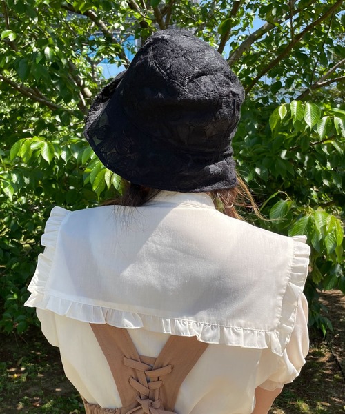 SLURR(スラ―)の「レースバケットハット(ハット・レディース・ブラック/ホワイト・FREE)」の1枚目の写真