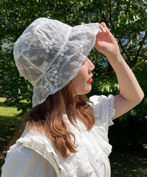 SLURR(スラ―)の「レースバケットハット(ハット・レディース・ブラック/ホワイト・FREE)」の3枚目の写真