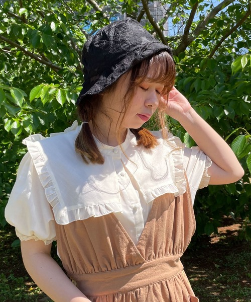 SLURR(スラ―)の「レースバケットハット(ハット・レディース・ブラック/ホワイト・FREE)」の4枚目の写真