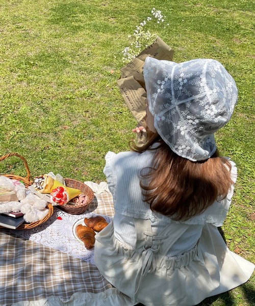 SLURR(スラ―)の「レースバケットハット(ハット・レディース・ブラック/ホワイト・FREE)」の8枚目の写真