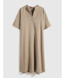 GAP | リネンブレンド Vネック ショートスリーブワンピース(ワンピース)
