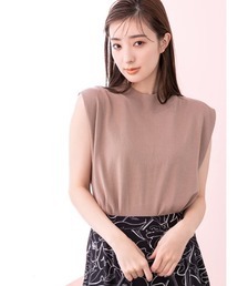 天竺編みノースリニット