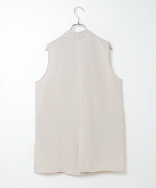 VENCEEXCHANGE（ヴァンスエクスチェンジ）の「Eリネンライクジレ（ダウンベスト・レディース・ベージュ系その他/ベージュ/ブルー・M）」の10枚目の写真