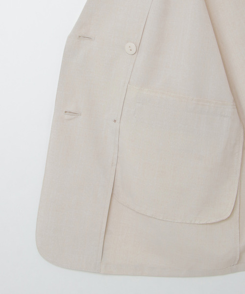 VENCEEXCHANGE（ヴァンスエクスチェンジ）の「Eリネンライクジレ（ダウンベスト・レディース・ベージュ系その他/ベージュ/ブルー・M）」の12枚目の写真